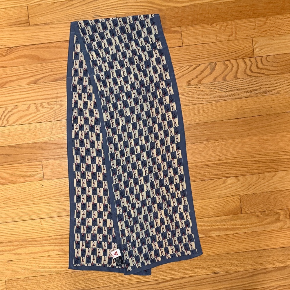 Dr.‎ Seuss Navy and Cream Patterned Scarf